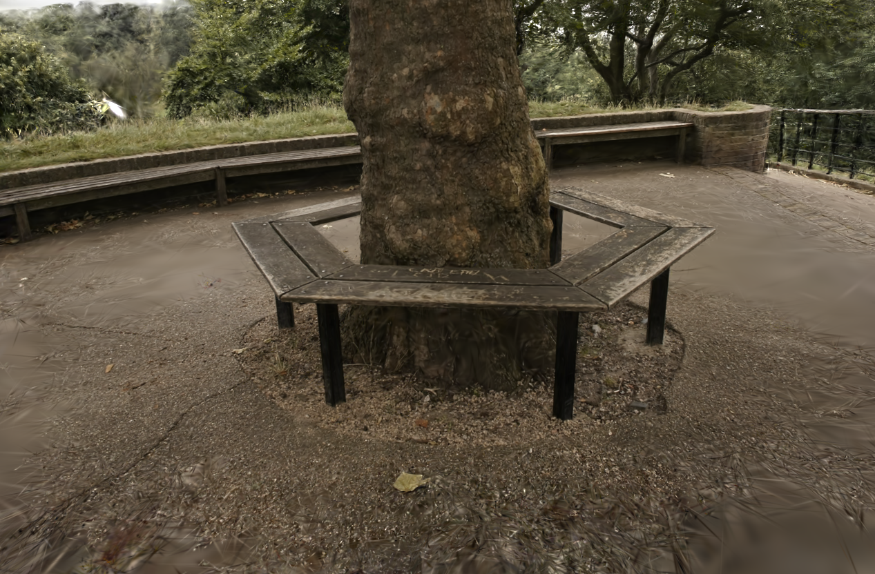 Artifact-ridden tree novel view